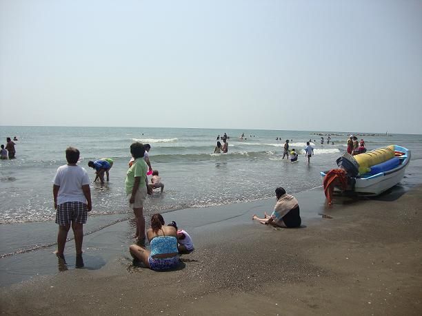 Disfrutando la playa